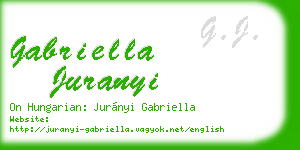 gabriella juranyi business card